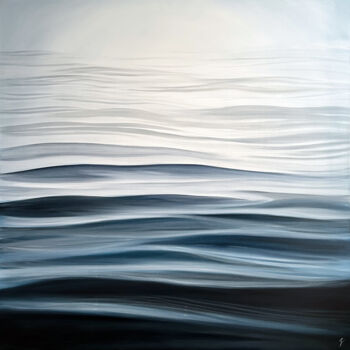 Painting titled "When Less is More" by Eva Volf, Original Artwork, Oil Mounted on Wood Stretcher frame