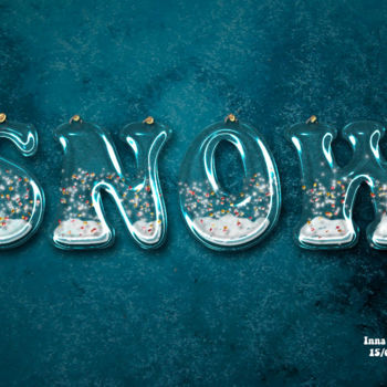 「Snow - Снег」というタイトルのデジタルアーツ Инна Иероглифоваによって, オリジナルのアートワーク, 2Dデジタルワーク