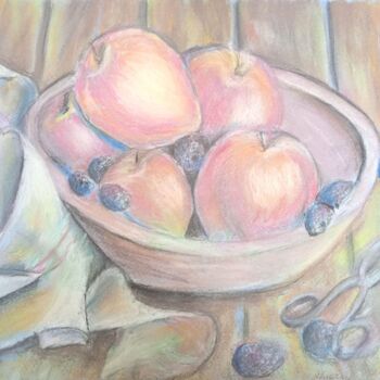 제목이 "Яблочки"인 미술작품 Инна Иероглифова로, 원작, 파스텔