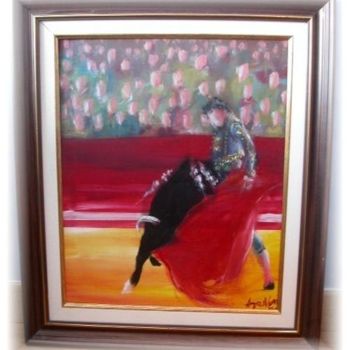 Peinture intitulée "toro y matador" par Rachel Klein, Œuvre d'art originale