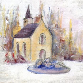 Painting titled "Chapelle" by Eva, Original Artwork