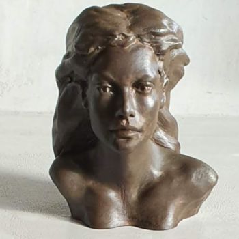 Sculptuur getiteld "Misskiss" door Eva Czaplicki, Origineel Kunstwerk, Gips