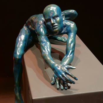 雕塑 标题为“Bleu Nuit.” 由Eva Czaplicki, 原创艺术品, 青铜