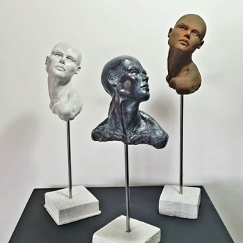 Скульптура под названием "Printemps - vendu e…" - Eva Czaplicki, Подлинное произведение искусства, Гипс