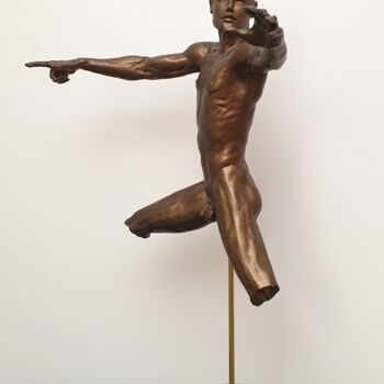 Skulptur mit dem Titel "Le rescapé" von Eva Czaplicki, Original-Kunstwerk, Ton