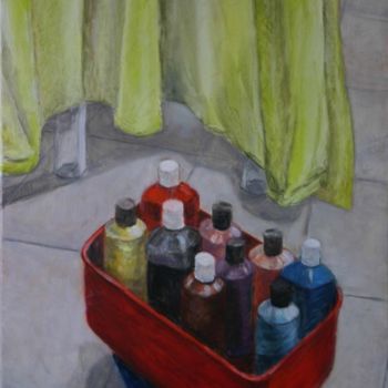 Painting titled "In the studio" by Eva Ban Gophen, Original Artwork