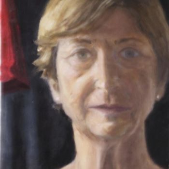 Pittura intitolato "Self Portrait" da Eva Ban Gophen, Opera d'arte originale, Olio