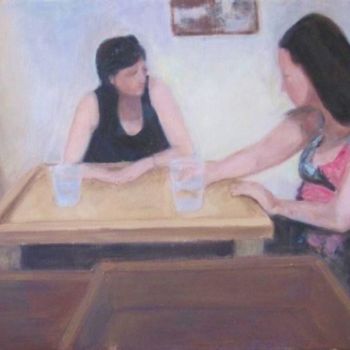 Painting titled "Tell me about" by Eva Ban Gophen, Original Artwork