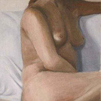 Painting titled "Nude1" by Eva Ban Gophen, Original Artwork, Oil