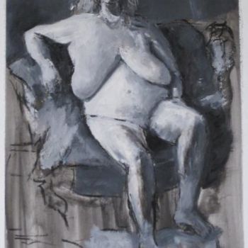 Painting titled "Nude3" by Eva Ban Gophen, Original Artwork