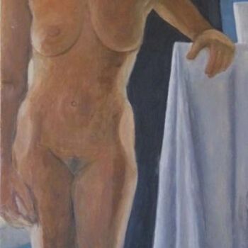 Painting titled "Nude4" by Eva Ban Gophen, Original Artwork
