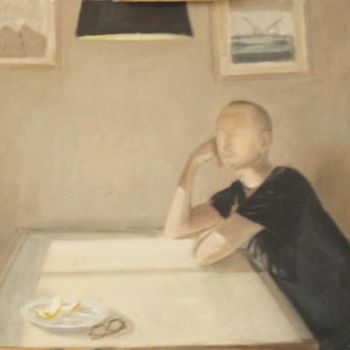 Painting titled "Calmness" by Eva Ban Gophen, Original Artwork