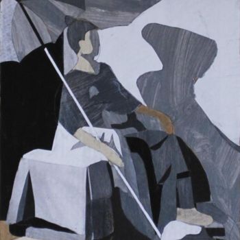 Painting titled "Seated lady.JPG" by Eva Ban Gophen, Original Artwork