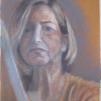 Painting titled "Self portrait" by Eva Ban Gophen, Original Artwork