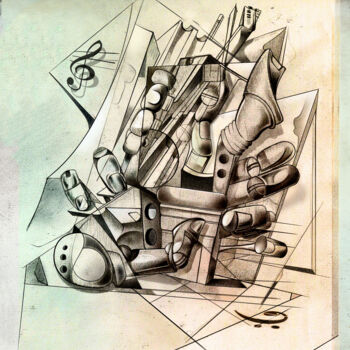 Digital Arts titled "Musical" by Evaldo Amatizi, Original Artwork, Digital Painting