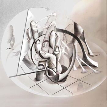 Pintura intitulada "experiment" por Evaldo Amatizi, Obras de arte originais, Óleo