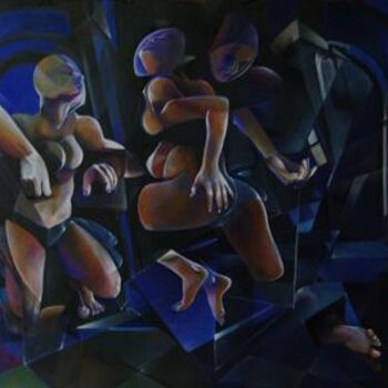 Painting titled "body and ground" by Evaldo Amatizi, Original Artwork, Acrylic
