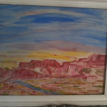 Painting titled "Canyon" by Evelyne Monier, Original Artwork