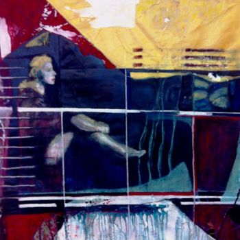 Malerei mit dem Titel "de sa generation un…" von Evangile Papavassiliou, Original-Kunstwerk, Öl