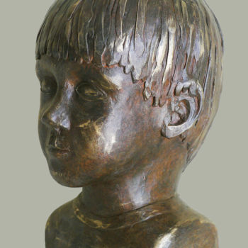 Sculpture intitulée "Garçon de 6 ans" par Eva Rouwens, Œuvre d'art originale, Terre cuite