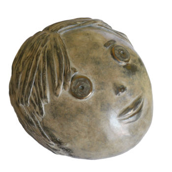 Sculpture titled "KEIKOP" by Eva Rouwens, Original Artwork, Bronze