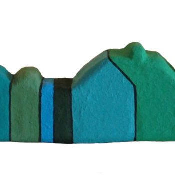 Sculpture intitulée "7 maisons" par Eva Rouwens, Œuvre d'art originale, Résine