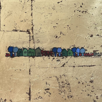 Картина под названием "village or Nr°8" - Eva Rouwens, Подлинное произведение искусства, Акрил
