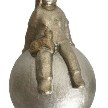 Скульптура под названием "My cat" - Eva Rouwens, Подлинное произведение искусства, Смола