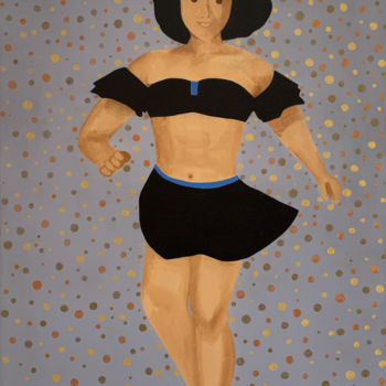 Картина под названием "La sambista" - Eva Rouwens, Подлинное произведение искусства, Акрил Установлен на Деревянная рама для…