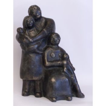 Sculpture titled "Famille" by Eva Rouwens, Original Artwork, Bronze