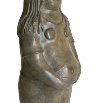 Sculpture intitulée "Future maman - bron…" par Eva Rouwens, Œuvre d'art originale, Bronze
