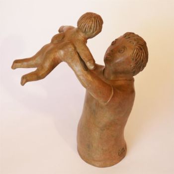 「L'avion - bronze」というタイトルの彫刻 Eva Rouwensによって, オリジナルのアートワーク, ブロンズ