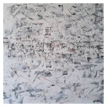 Картина под названием "Tourbillon glacial 2" - Caroline Valnet, Подлинное произведение искусства, Акрил Установлен на Деревя…