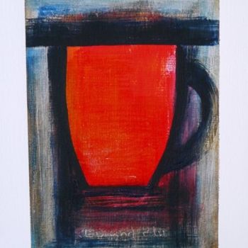 Painting titled "Red and blue" by Eva Tomé, Original Artwork, Oil