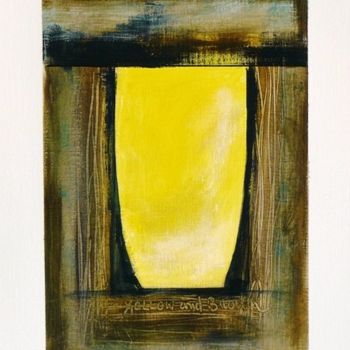 Ζωγραφική με τίτλο "Yellow and brown" από Eva Tomé, Αυθεντικά έργα τέχνης, Λάδι