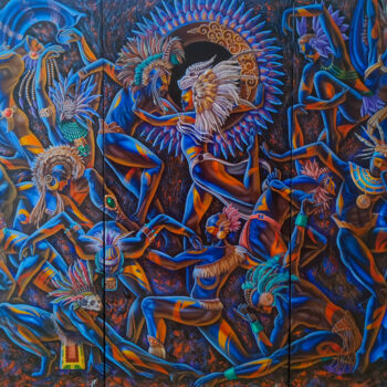 Pittura intitolato "Wild dance" da Eve Art, Opera d'arte originale, Acrilico