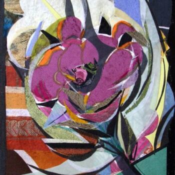 Painting titled "Flower of the Orient" by Eve B'Ay, Original Artwork, Oil