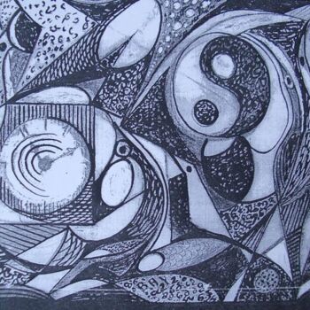 Drawing titled "Abstraction" by Eve B'Ay, Original Artwork