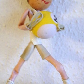 Sculpture titled "Footballer" by Eve B'Ay, Original Artwork