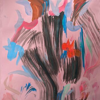 Peinture intitulée "Color swash 1" par Eve Lambert, Œuvre d'art originale, Gouache