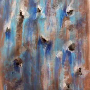 Painting titled "Woody blue" by Eve Lorena, Original Artwork, Acrylic