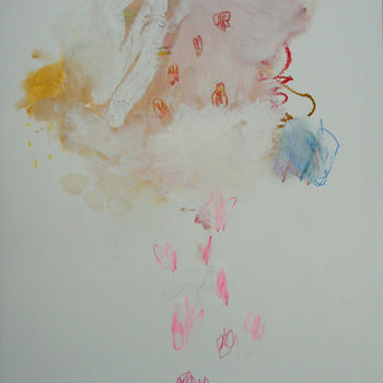 Peinture intitulée "Une âme au Ciel" par Eve Clair, Œuvre d'art originale, Huile