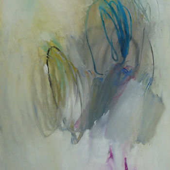 Painting titled "Une âme au Ciel" by Eve Clair, Original Artwork, Oil