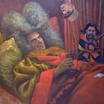 Pintura intitulada "Changement de régime" por Eve Clair, Obras de arte originais, Óleo Montado em Armação em madeira