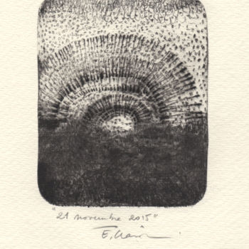 Printmaking titled "21 novembre 2015" by Eve Clair, Original Artwork, Engraving