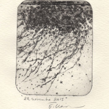 Incisioni, stampe intitolato "22 novembre 2015" da Eve Clair, Opera d'arte originale, incisione