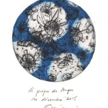 Printmaking titled "10 décembre 2015" by Eve Clair, Original Artwork, Engraving