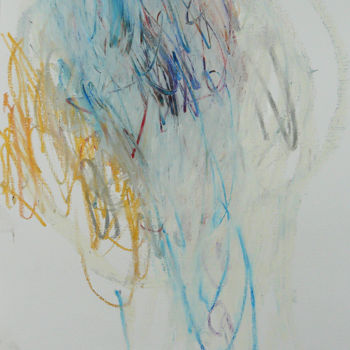 Peinture intitulée ""Une âme au Ciel"" par Eve Clair, Œuvre d'art originale, Huile