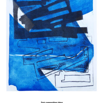 Printmaking titled "Trois compositions…" by Evelyne Henrard, Original Artwork, Lithography