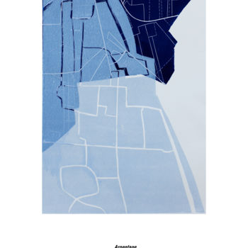 Incisioni, stampe intitolato "Arpentage" da Evelyne Henrard, Opera d'arte originale, incisione